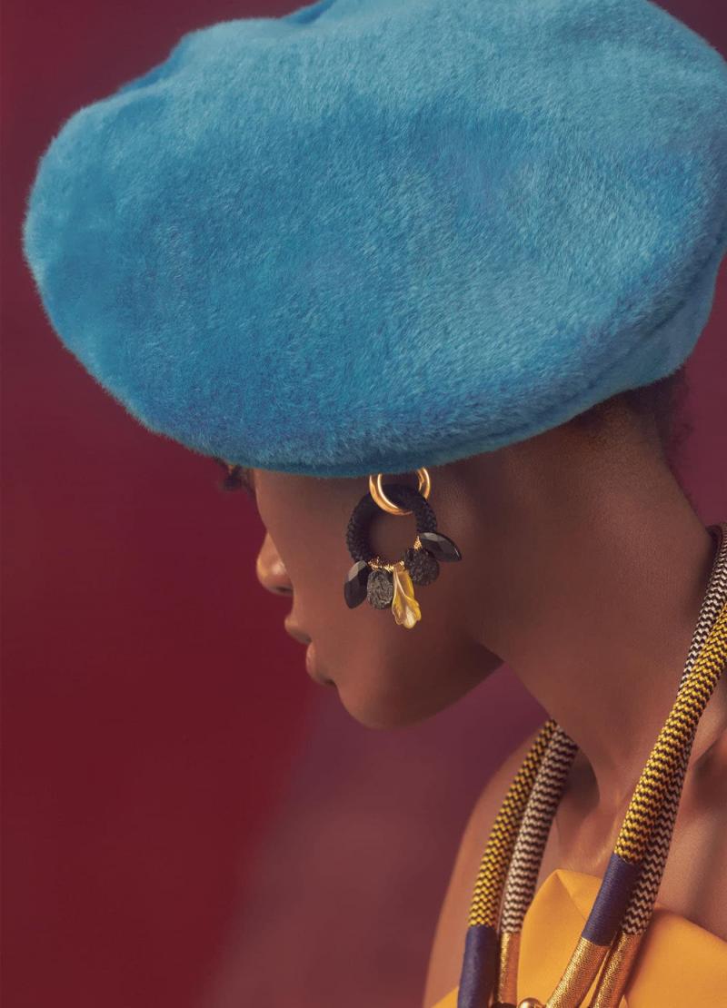 Модная голубая шапка шапка - 10