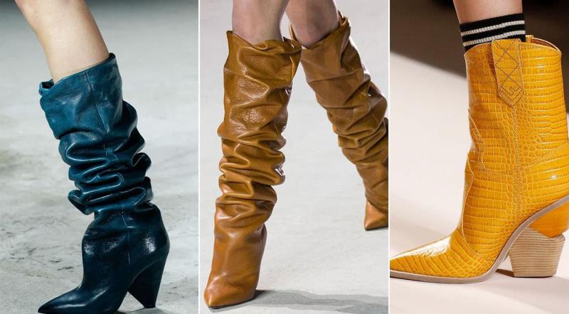 Модные сапоги с острым носком и каблуком осень-зима 2021-2022